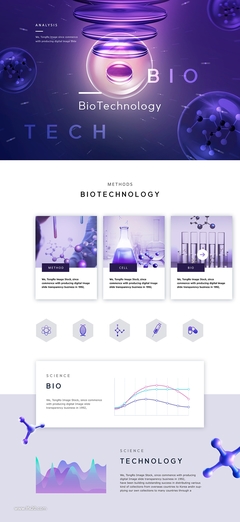 医疗医学DNA遗传基因药品科技电商网页PSD素材